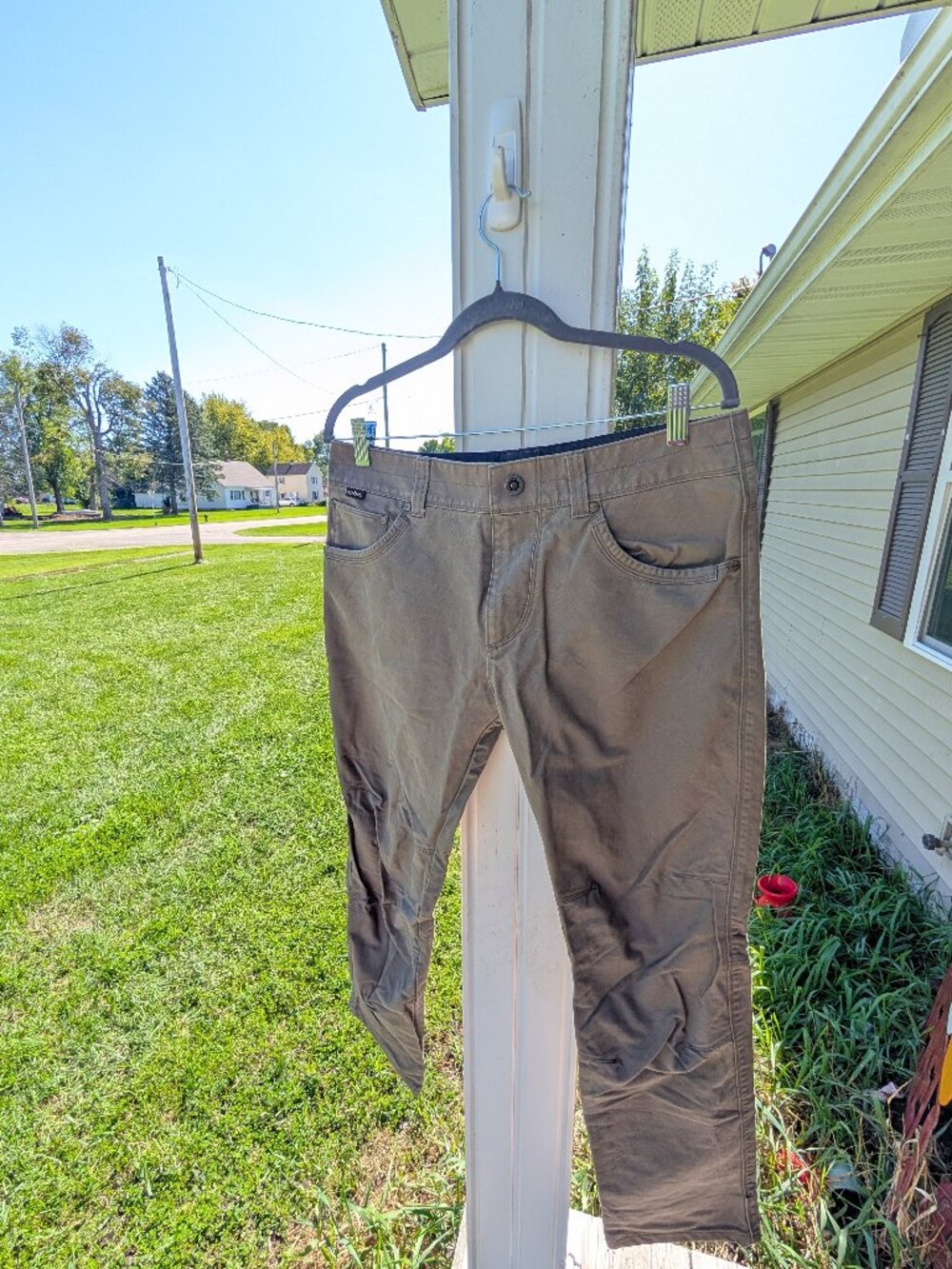 Kuhl Free Rydr Pant Mens 32x30 Khaki Utility Canvas Outdoor Hiking Pants 5015